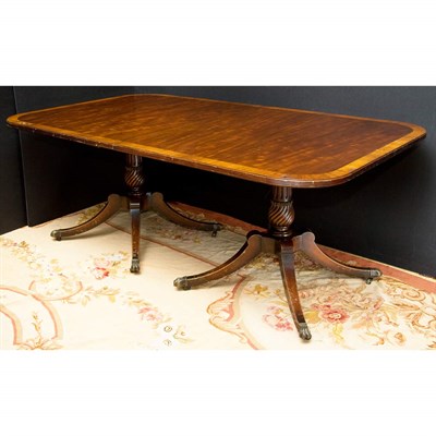 Lot 497 - Regency Style Double-Pedestal Mahogany Dining...