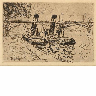 Lot 79 - Paul Signac PARIS: LE PONT DES ARTS AVEC...