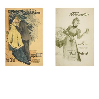 Lot 75 - Theophile Steinlen FLEURETTES; SEPARATION Two...