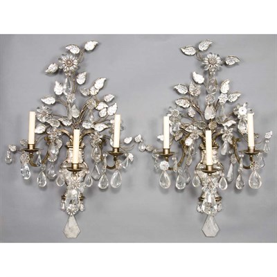 Lot 520 - Pair of Neoclassical Style Rock Crystal and...