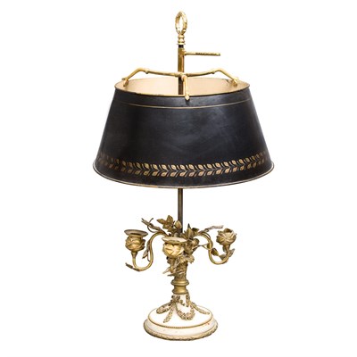 Lot 278 - Louis XV Style Gilt-Metal Bouillotte Lamp...