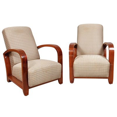 Lot 170 - Pair of Art Deco Style Lounge Chairs France,...