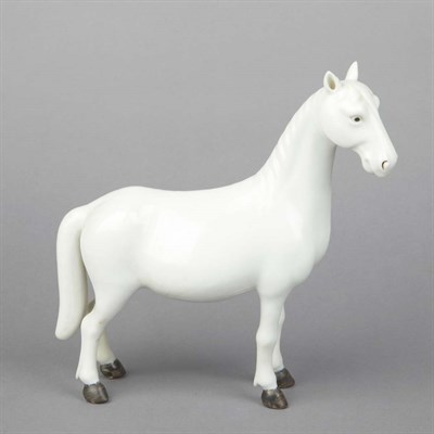 Lot 565 - Chinese White Glazed Figure of a Horse...