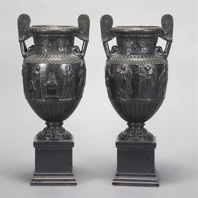 Lot 184 - Companion Pair of Classical Style Bronze...