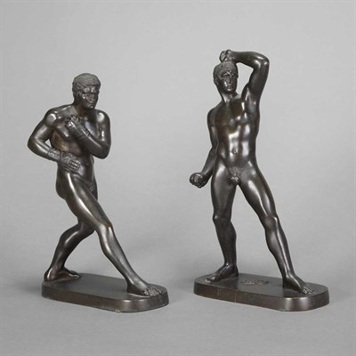 Lot 400 - Two Bronze Figures of Classical Male Athletes...