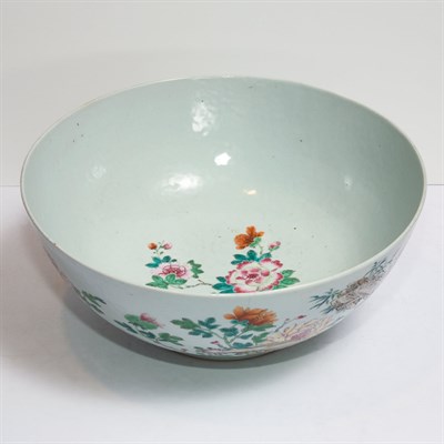 Lot 535 - Chinese Export Famille Rose Porcelain Punch...