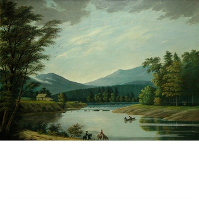 Lot 45 - American School 19th Century View of Lake...