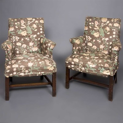 Lot 118 - Pair of George III Style Mahogany Armchairs
