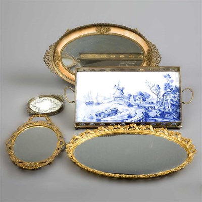 Lot 127 - Group of Six Gilt-Metal Mounted Table Articles...