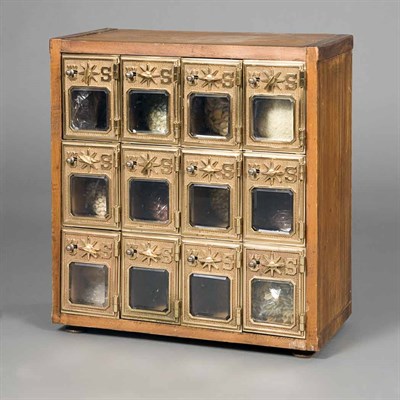 Lot 129 - Brass and Metal Table Cabinet Height 17 inches,...