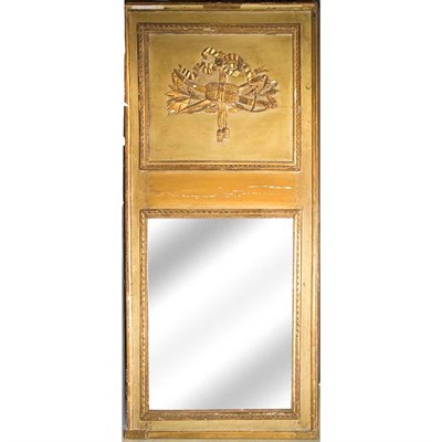 Lot 134 - Louis XVI Style Gilt and Painted Wood Trumeau...