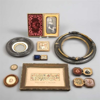 Lot 161 - Group of Framed Portrait Miniatures and...