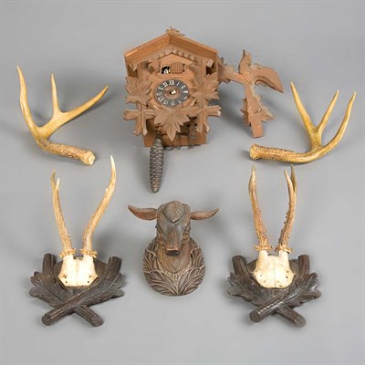 Lot 162 - Group of Black Forest Style Articles...