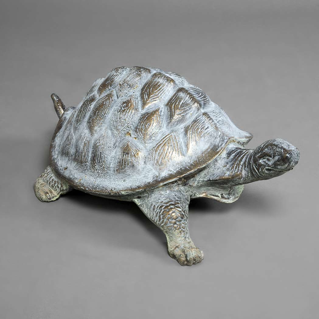 Lot 179 - Patinated-Bronze Figure of a Turtle Length 19...