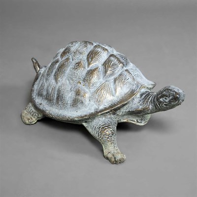 Lot 179 - Patinated-Bronze Figure of a Turtle Length 19...