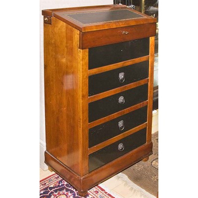 Lot 180 - Leather Inset Mahogany Desk Height 45 inches,...
