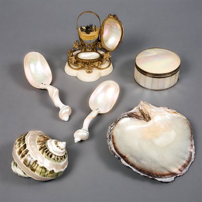 Lot 183 - Group of Shell Table Articles Approximately...