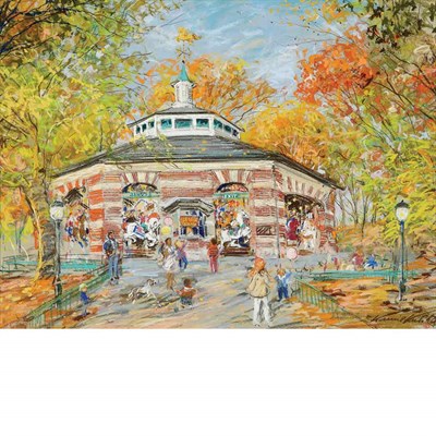 Lot 51 - Kamil Kubik American, b. 1930 Carousel in...