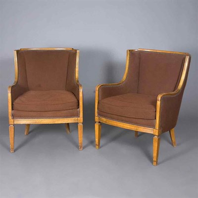 Lot 260 - Pair of Mahogany Bergeres