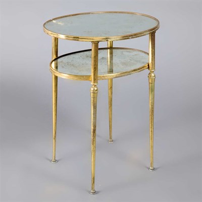 Lot 261 - French Style Mirrored Top Brass Two-Tier...
