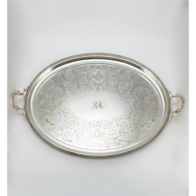 Lot 307 - Hawksworth, Eyre & Co. Silver Plated Tray...