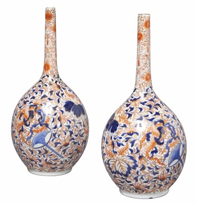Lot 438 - Pair of Chinese Imari Porcelain Vases Height...