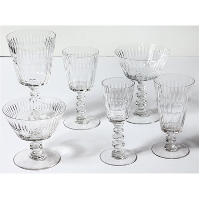 Lot 141 - Cut Glass Stemware Service Approximately...