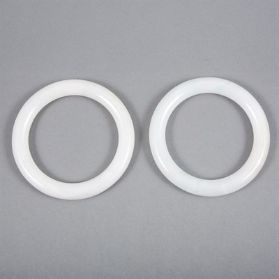 Lot 248 - Two Similar White Jade Bangles Diameters 3 1/4...