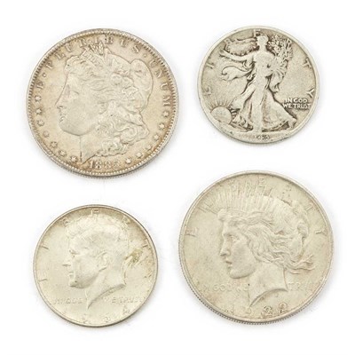 Lot 1175 - Peace Dollar Group Lot of 71 common date coins,...