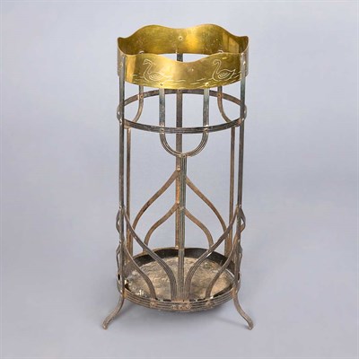 Lot 332 - Chased Metal Umbrella Stand Height 26 inches.