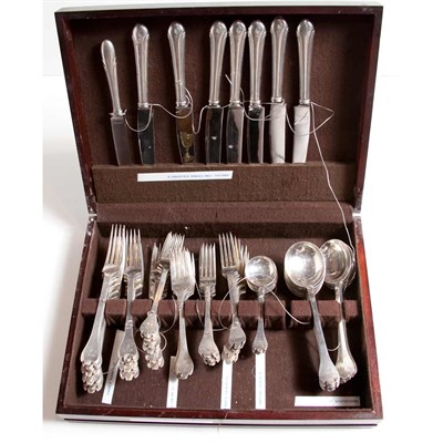Lot 329 - English Silver Flatware Service Retailed by...