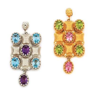 Lot 111 - Two Two-Color Gold Pendants
