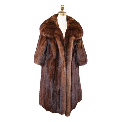 Lot 1151 - Sable Cardigan Style Coat With a shawl collar,...