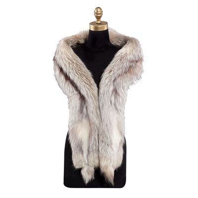 Lot 1162 - Double Sided Silver Fox Boa Length 6 feet 6...