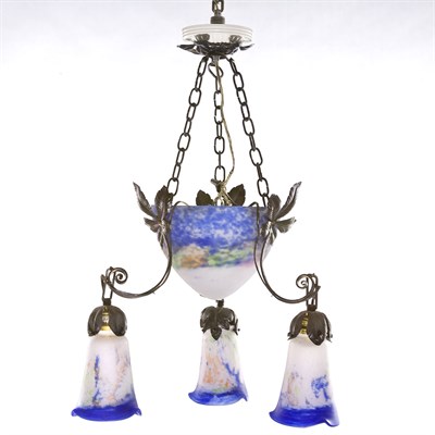 Lot 343 - French Art Deco Style Patinated-Metal and...
