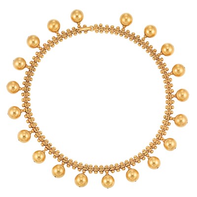Lot 38 - Antique Pinchbeck Fringe Necklace