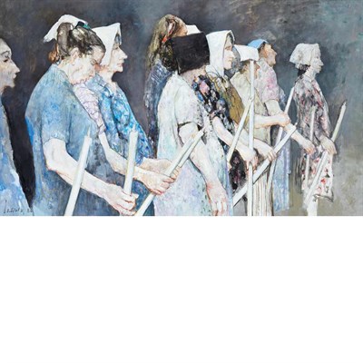 Lot 58 - Jean Jansem French, b. 1920 Vielles aux...