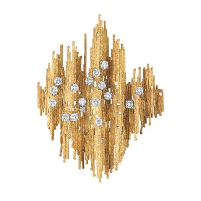 Lot 196 - Gold and Diamond Brooch, Grima