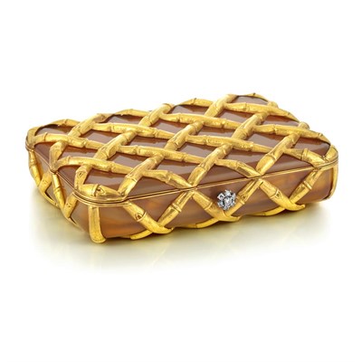 Lot 317 - Gold and Agate Box, Tiffany & Co.
