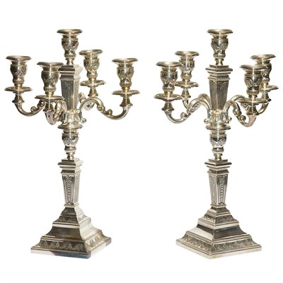 Lot 313 - Pair of Continental Silver Neoclassical Style...