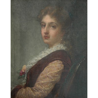 Lot 31 - European School 19th Century Lady Seated in...