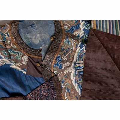 Lot 261 - Chinese Blue Silk Robe