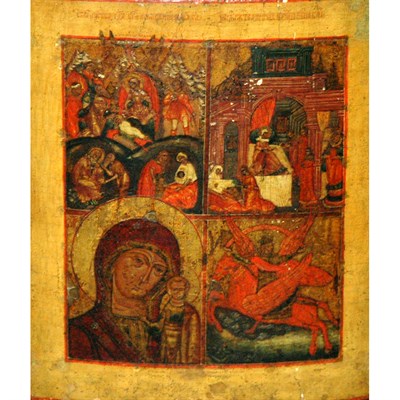 Lot 72 - Russian School 19th Century A Panel Icon...