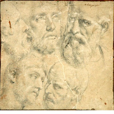 Lot 66 - French School 17th Century Studies of Male...