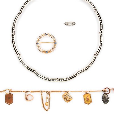 Lot 169 - Group of Assorted Gold, Platinum and Sterling Silver Jewelry