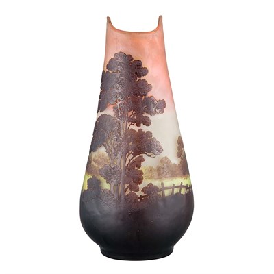 Lot 364 - Galle Acid Etched Cameo Glass Vase Circa 1900...