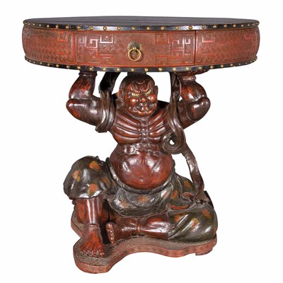 Lot 314 - Japanese Export Red and Black Lacquer and...