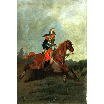 Lot 104 - French School 19th Century Dragoons: A Pair...