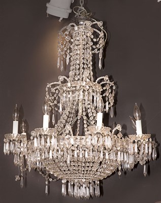 Lot 467 - Regency Style Glass Eight-Light Chandelier...