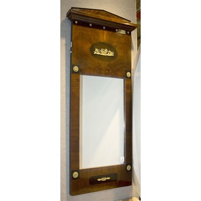 Lot 425 - Neoclassical Mahogany Pier Mirror Height 55...